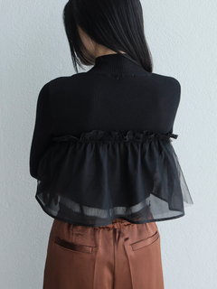 LADYMADE(レディメイド) |チュールフリル×シアーカフスリブニットセット