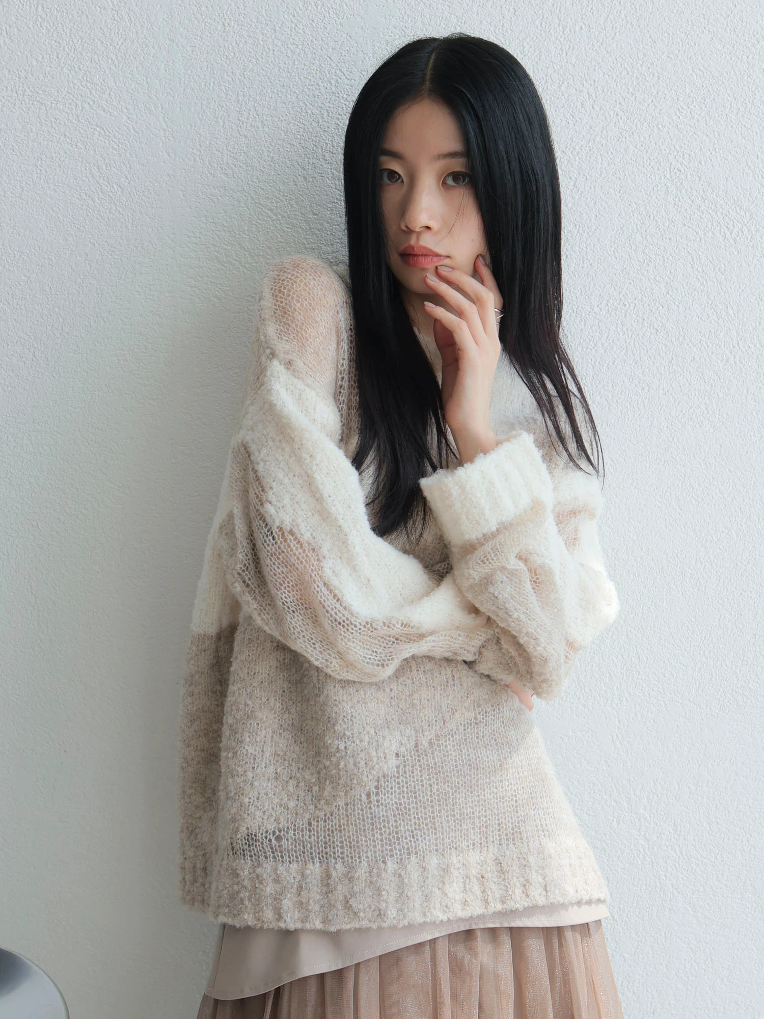 LADYMADE（レディメイド）｜ シアーモヘアブロッキングニット アイテム