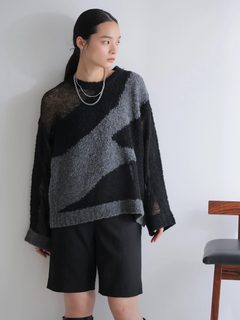 LADYMADE(レディメイド) |シアーモヘアブロッキングニット