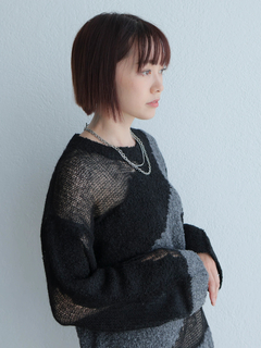 LADYMADE(レディメイド) |シアーモヘアブロッキングニット