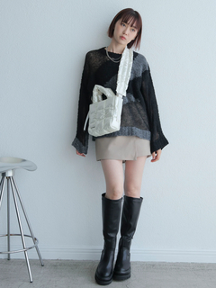 LADYMADE(レディメイド) |シアーモヘアブロッキングニット