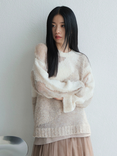 LADYMADE(レディメイド) |シアーモヘアブロッキングニット