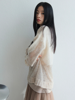 LADYMADE(レディメイド) |シアーモヘアブロッキングニット