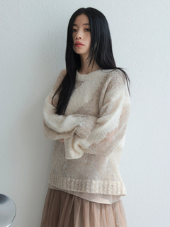 LADYMADE(レディメイド) |シアーモヘアブロッキングニット
