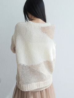 LADYMADE(レディメイド) |シアーモヘアブロッキングニット