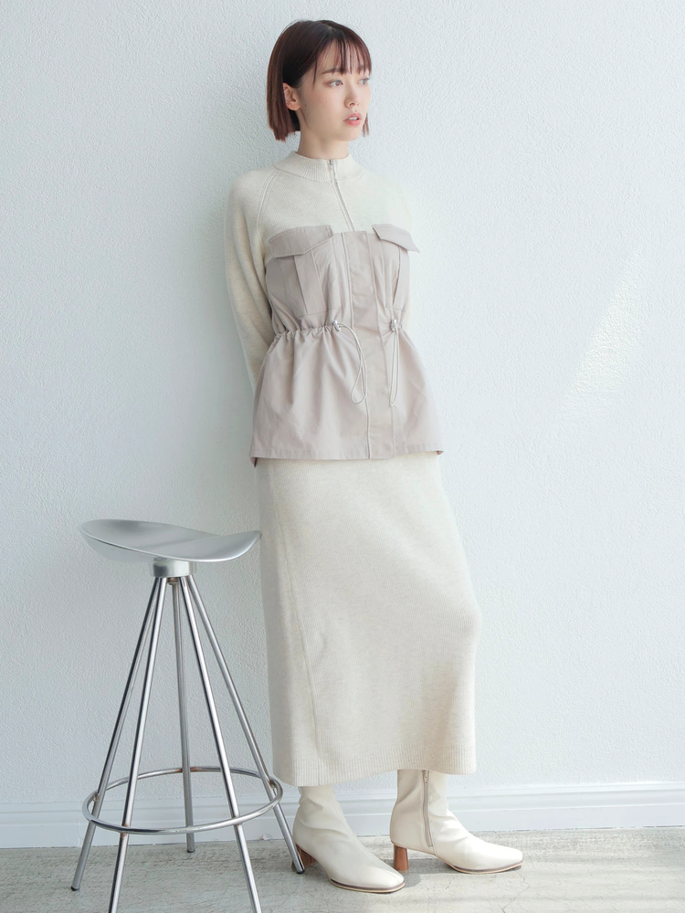 LADYMADE(レディメイド) |ワークポケットドッキングニットワンピース