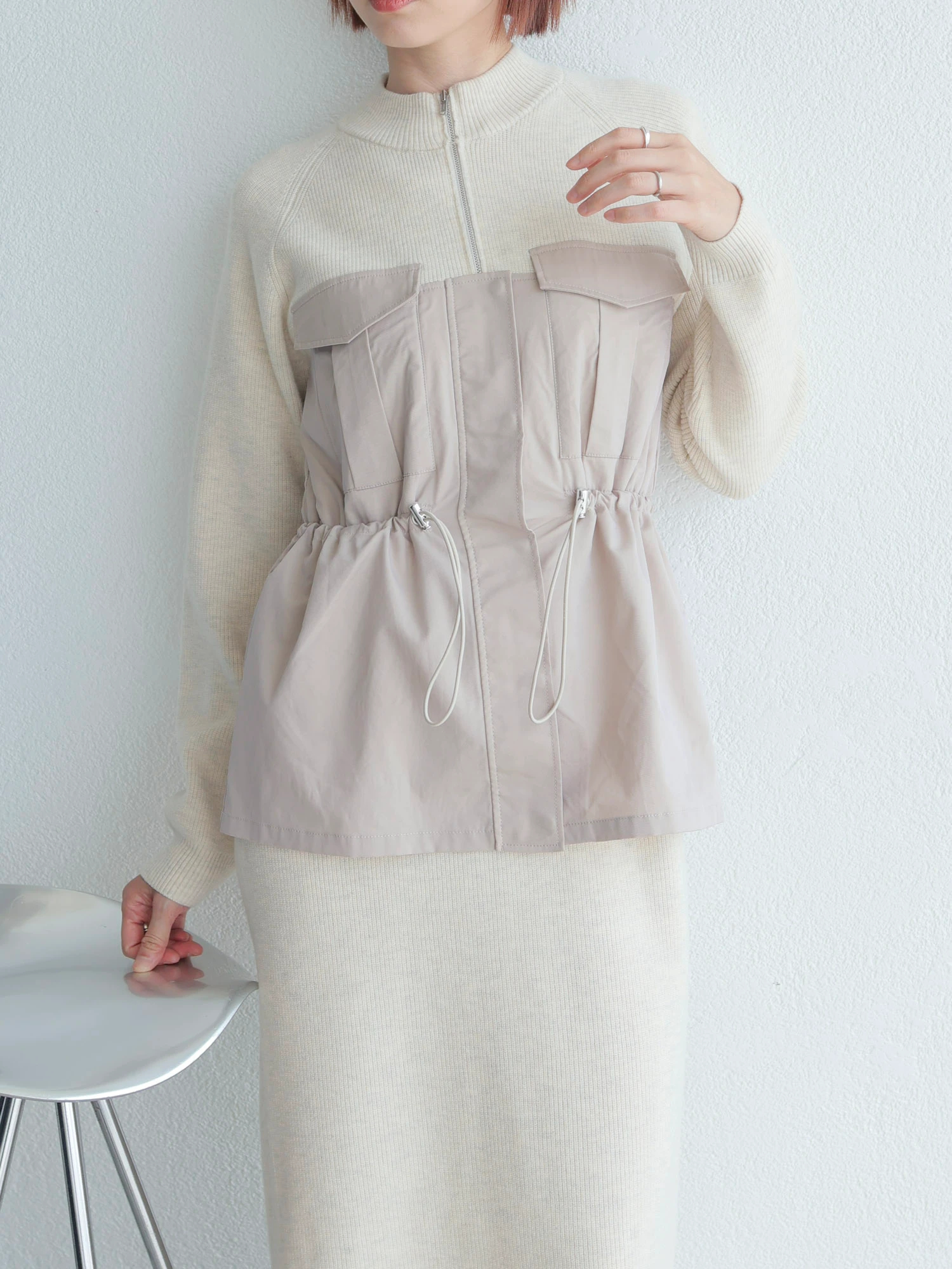 LADYMADE（レディメイド）｜ ワークポケットドッキングニット
