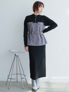 LADYMADE(レディメイド) |ワークポケットドッキングニットワンピース