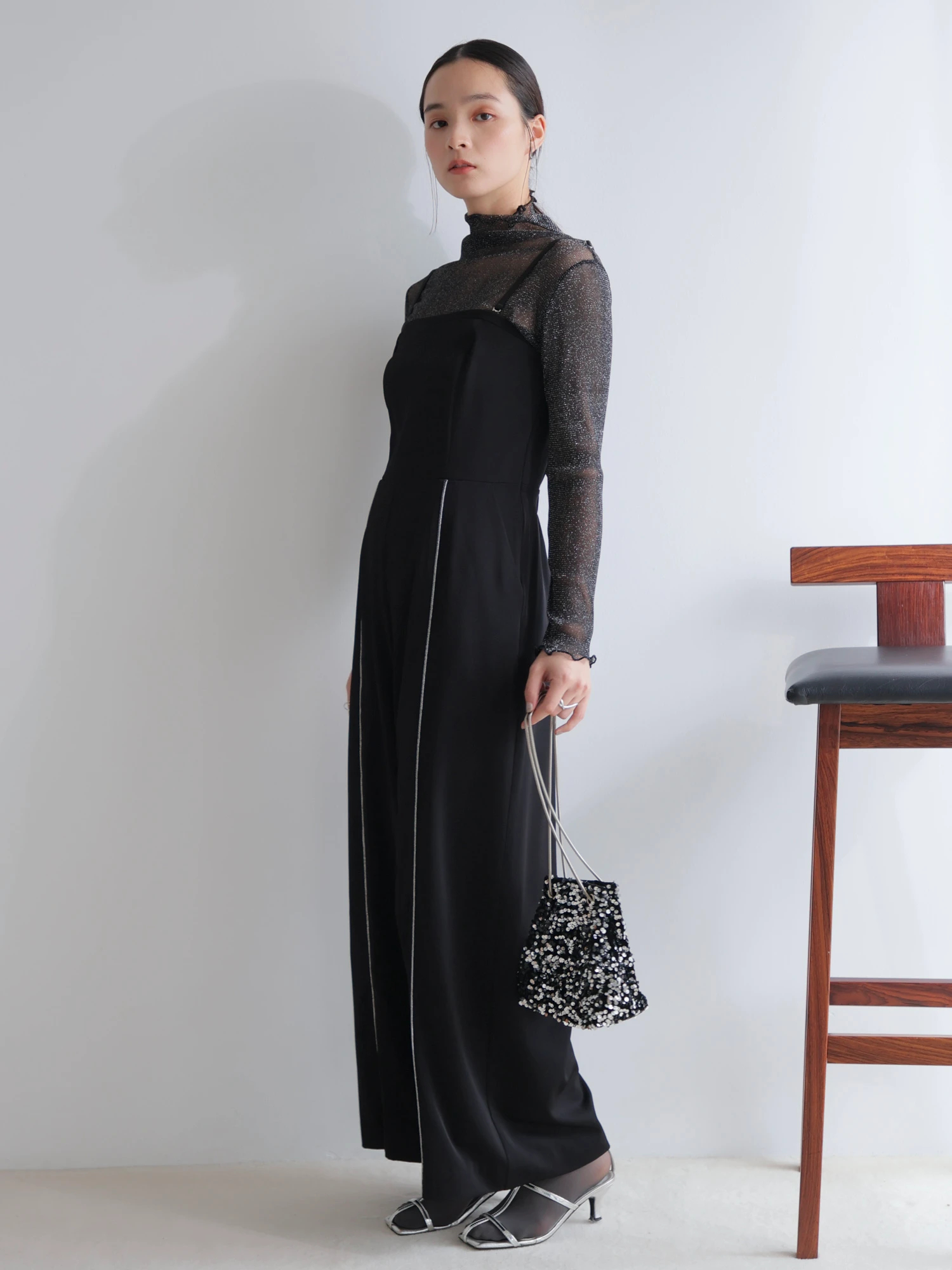H129 美品 XL 6 トッカ ラメ入り アンゴラ混 ロングコート レディース H129 美品 XL 6 トッカ ラメ入り アンゴラ混 ロングコート