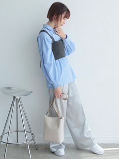 LADYMADE(レディメイド) |レイヤードウエストメタリックタックパンツ