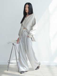 LADYMADE(レディメイド) |レイヤードウエストメタリックタックパンツ