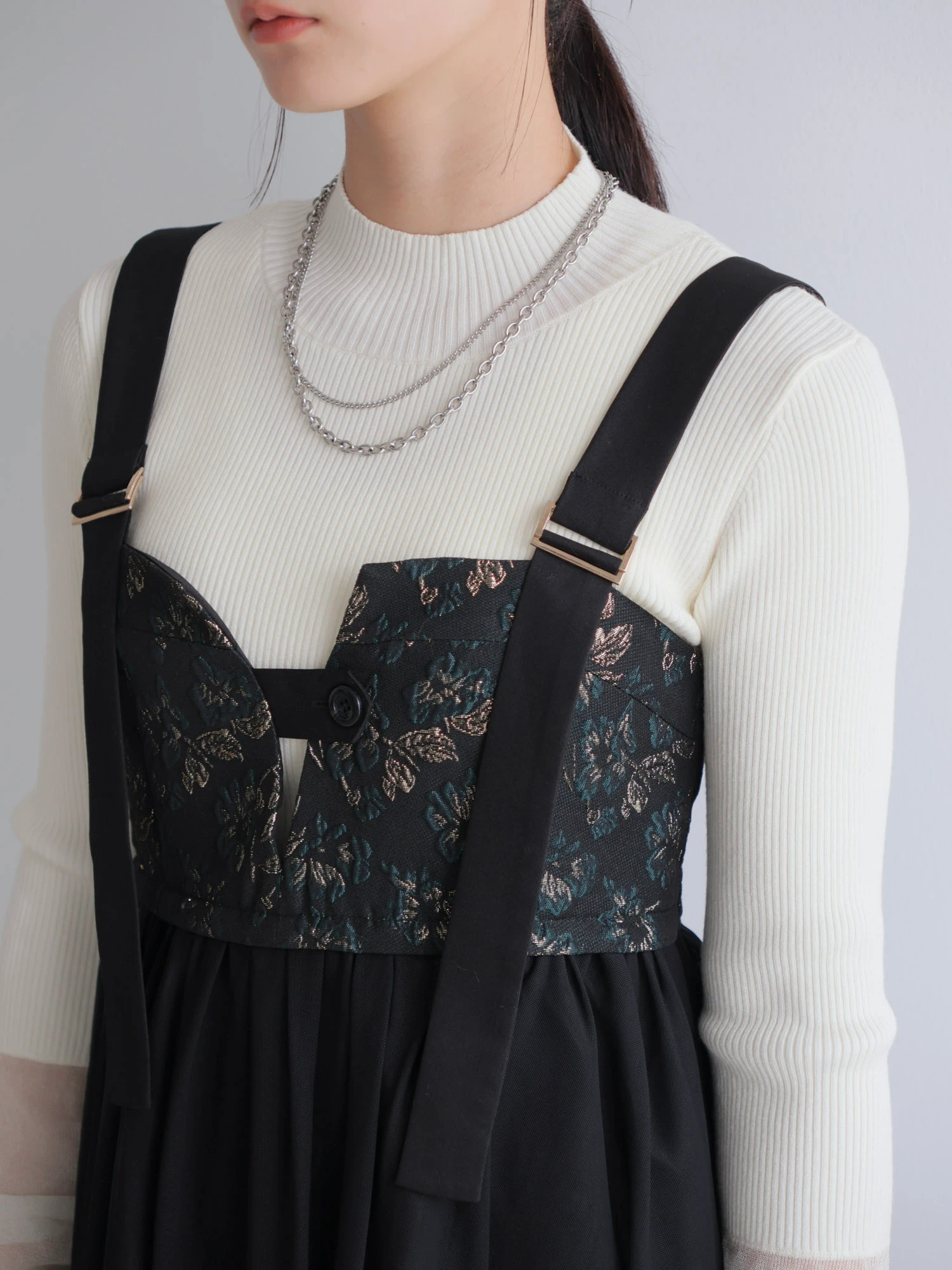 メタリックチュールキャミトップス LADYMADE（レディメイド）｜ メタリックチュールキャミトップス
