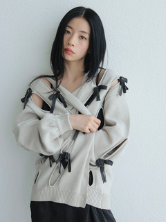 LADYMADE(レディメイド) |ホールリボンニットカーディガン