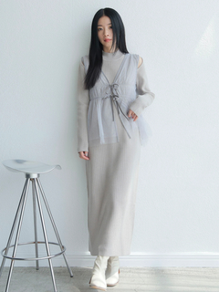 LADYMADE(レディメイド) |リボンチュールトップス×ラメニットワンピースセット