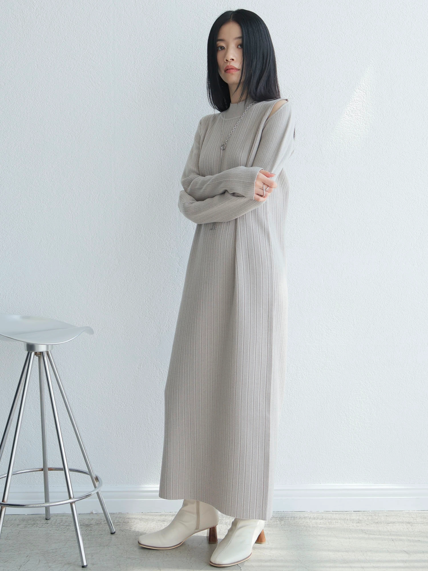 LADYMADE（レディメイド）｜ リボンチュールトップス×ラメニット