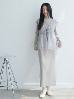 LADYMADE(レディメイド) |リボンチュールトップス×ラメニットワンピースセット