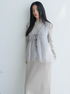 LADYMADE(レディメイド) |リボンチュールトップス×ラメニットワンピースセット