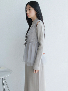 LADYMADE(レディメイド) |リボンチュールトップス×ラメニットワンピースセット
