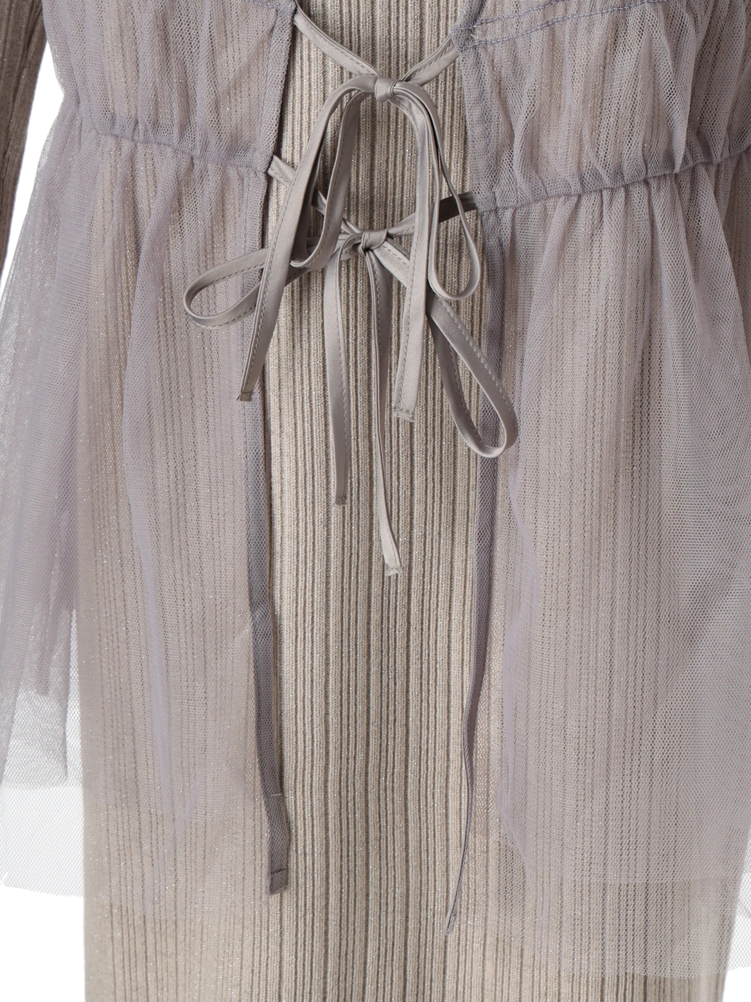 LADYMADE（レディメイド）｜ リボンチュールトップス×ラメニット