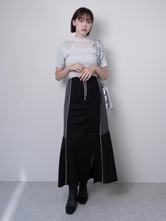 LADYMADE(レディメイド) |バイカラートラックカットスカート