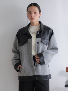LADYMADE(レディメイド) |フェイクレザー中綿ジャケット