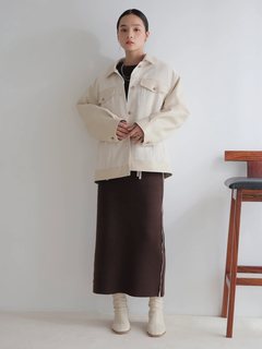 LADYMADE(レディメイド) |フェイクレザー中綿ジャケット