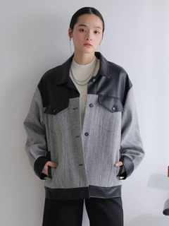 LADYMADE(レディメイド) |フェイクレザー中綿ジャケット