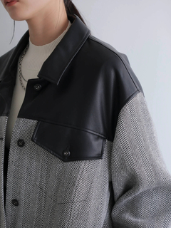 LADYMADE(レディメイド) |フェイクレザー中綿ジャケット