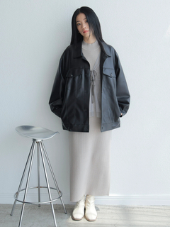 LADYMADE(レディメイド) |フェイクレザー中綿ジャケット