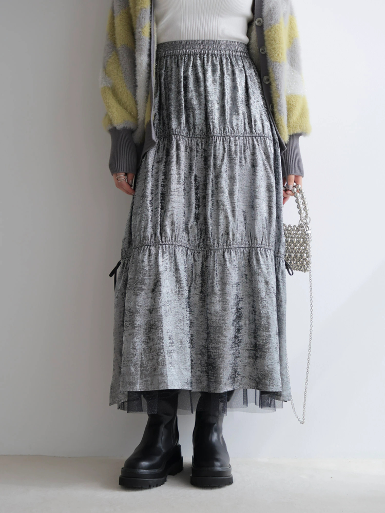 LADYMADE(レディメイド) |メタリックリボンリバーシブルスカート