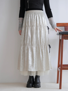 LADYMADE(レディメイド) |メタリックリボンリバーシブルスカート