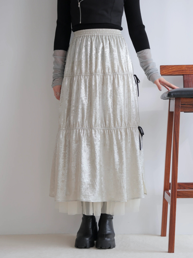 LADYMADE(レディメイド) |メタリックリボンリバーシブルスカート
