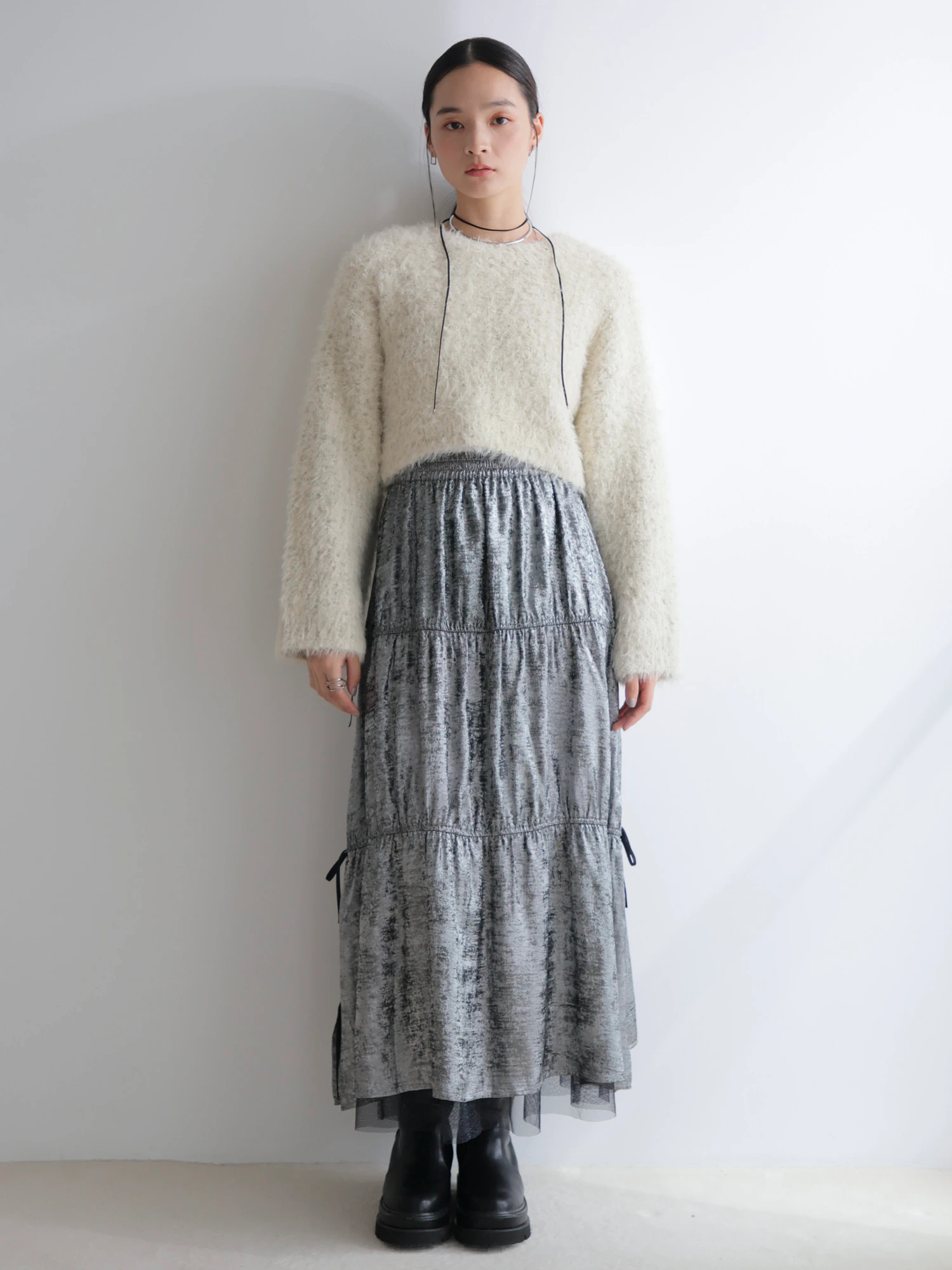 LADYMADE（レディメイド）｜ メタリックリボンリバーシブルスカート