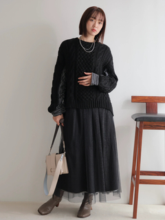 LADYMADE(レディメイド) |メタリックリボンリバーシブルスカート