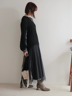 LADYMADE(レディメイド) |メタリックリボンリバーシブルスカート