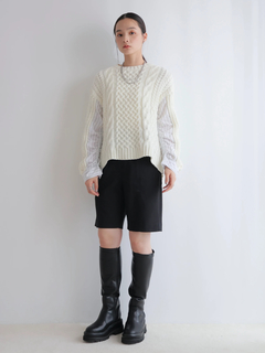 LADYMADE(レディメイド) |シャツドッキングケーブルニット