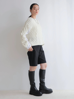 LADYMADE(レディメイド) |シャツドッキングケーブルニット