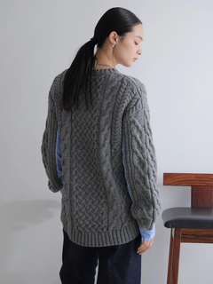 LADYMADE(レディメイド) |シャツドッキングケーブルニット