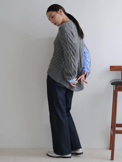LADYMADE(レディメイド) |シャツドッキングケーブルニット