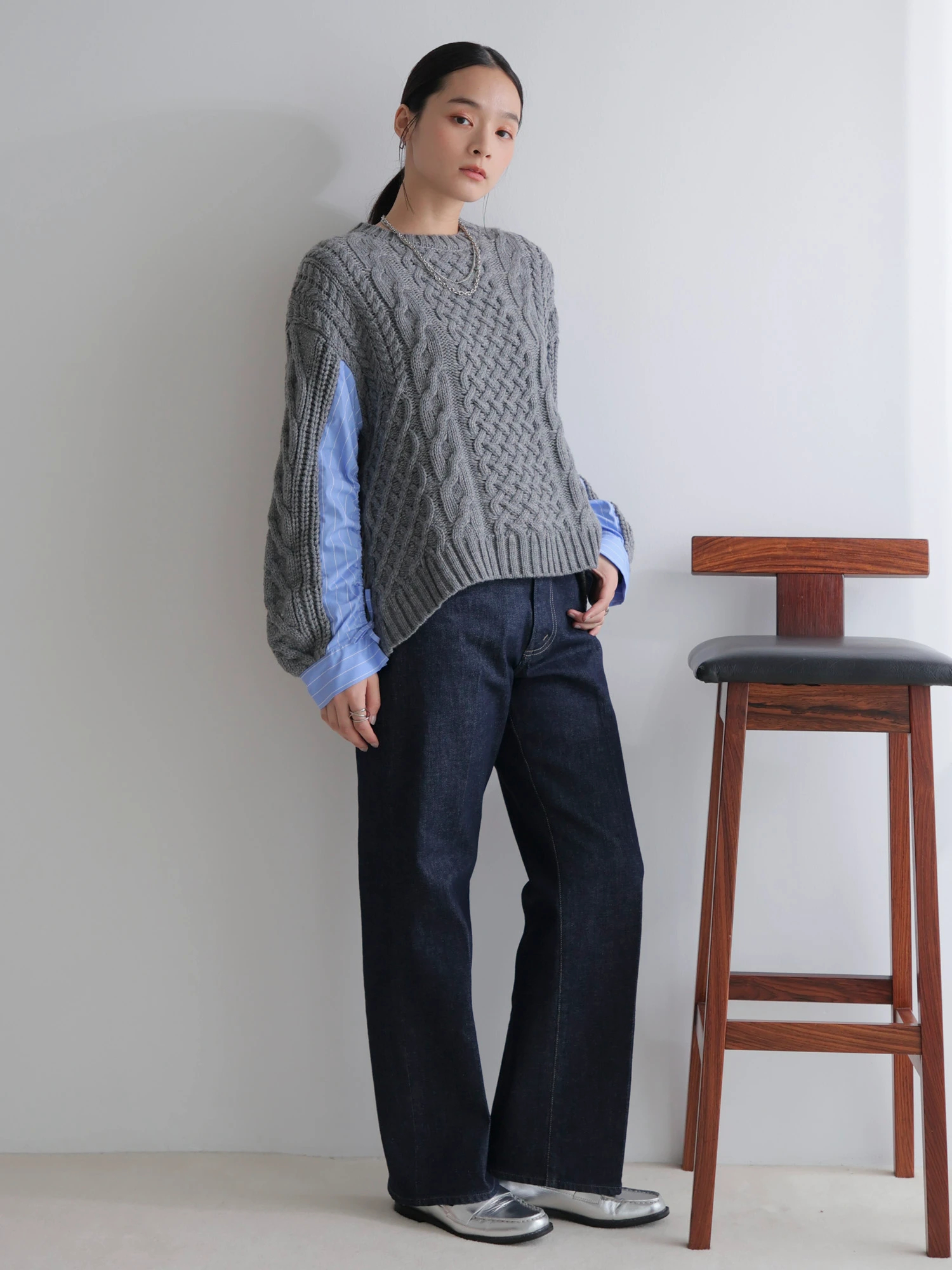 khaju＊ドッキングケーブルニット Khaju(カージュ)の「《追加予約》Khaju:ドッキングケーブルニット