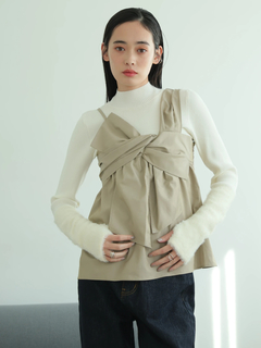 LADYMADE(レディメイド) |フェザースリーブニット×リボンキャミSET
