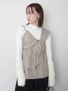 LADYMADE(レディメイド) |フェザースリーブニット×リボンキャミSET