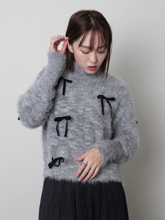 LADYMADE(レディメイド) |ベロアリボンフェザーニット