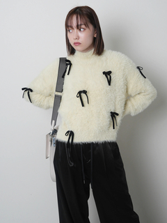 LADYMADE(レディメイド) |ベロアリボンフェザーニット