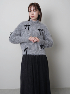 LADYMADE(レディメイド) |ベロアリボンフェザーニット