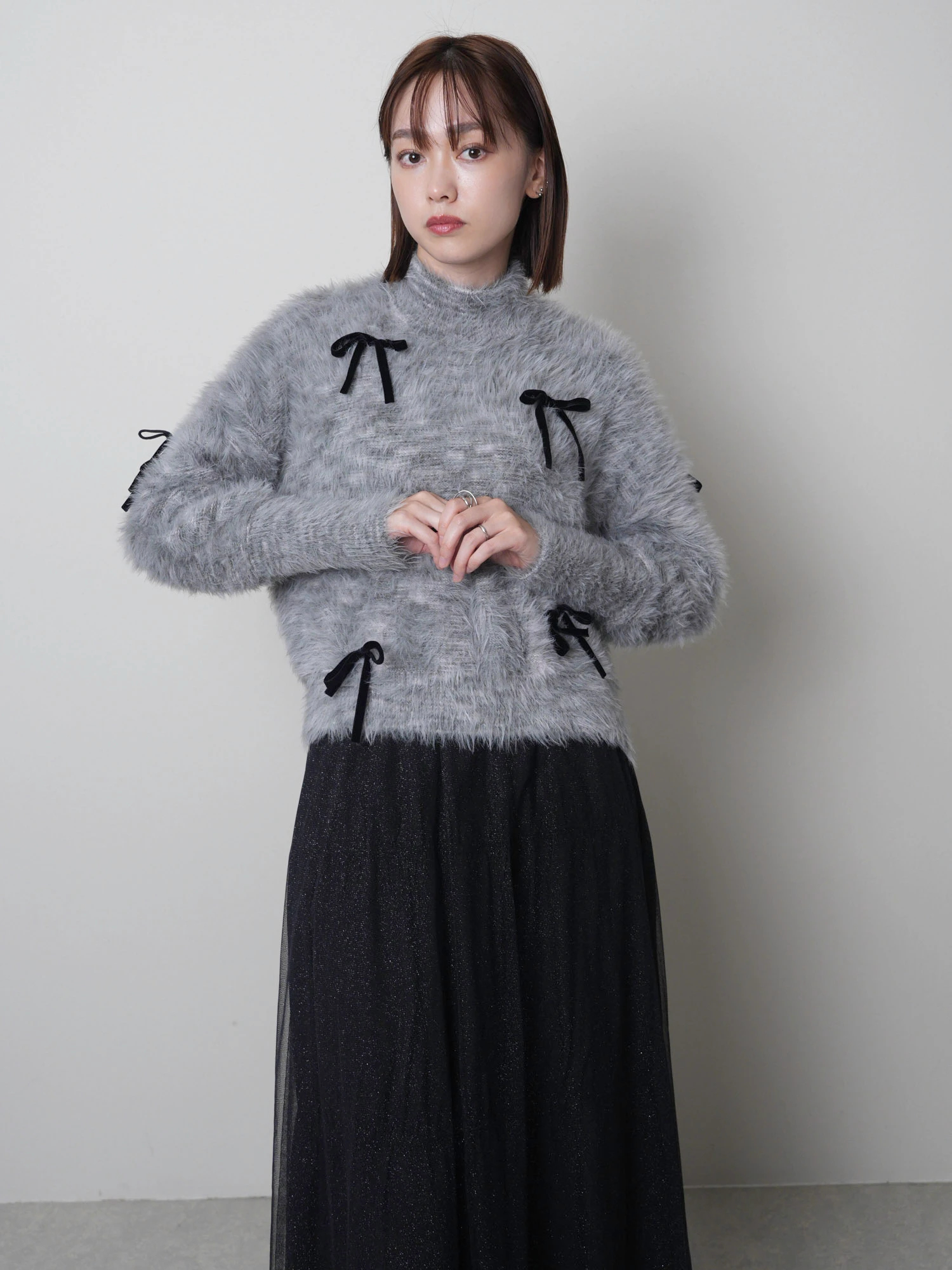 LADYMADE（レディメイド）｜ ベロアリボンフェザーニット アイテムの