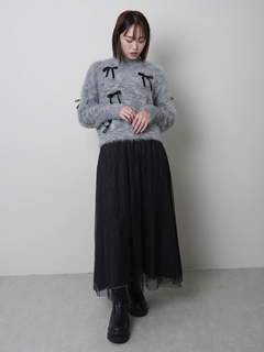 LADYMADE(レディメイド) |ベロアリボンフェザーニット