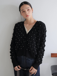 LADYMADE(レディメイド) |パールスタッズニットカーディガン