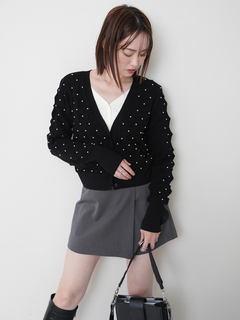 LADYMADE(レディメイド) |パールスタッズニットカーディガン