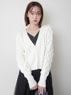 LADYMADE(レディメイド) |パールスタッズニットカーディガン